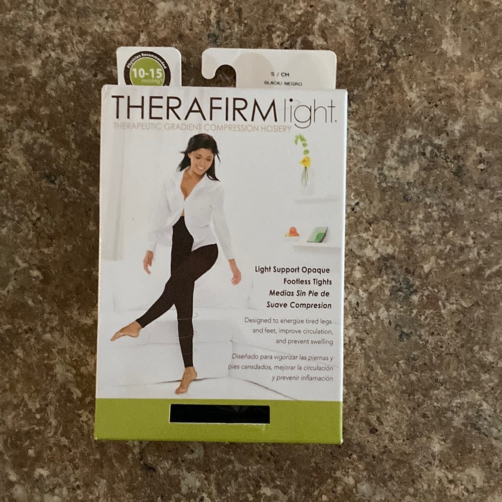 THERAFIRM light Footless Tights Black small